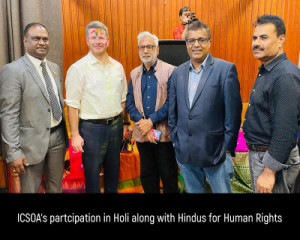 ICSOA's partcipation in Holi along with Hindus for Human Rights